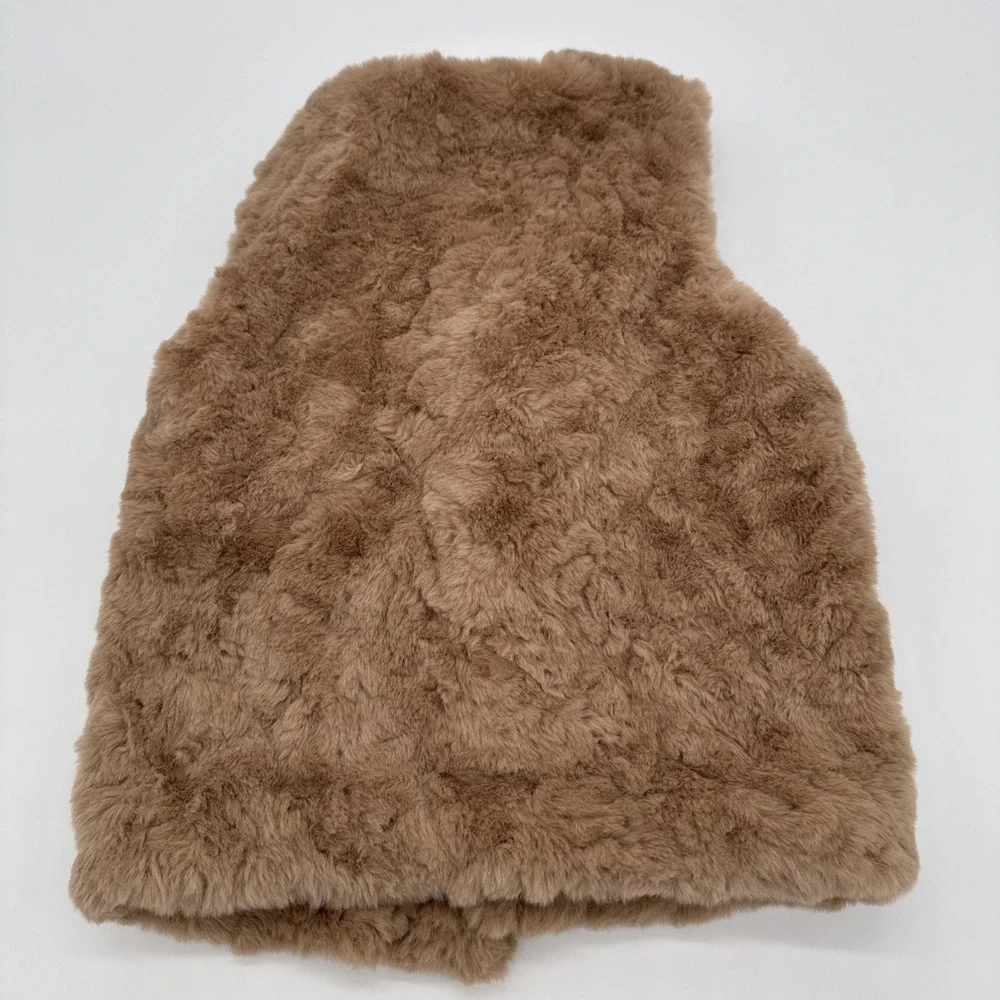 Mud Pie Toddler Girl Tan Fur Vest Size Med 4T-5T Cotton /Poly Blend